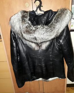 Куртка кожанная с мехом