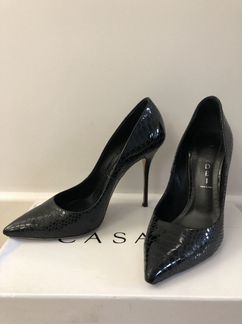 Туфли лодочки Casadei, Италия, 37 размер, чёрные с