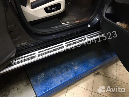Пороги бмв Х7 г07 черные