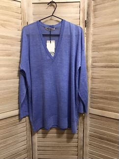 Пуловер zara.р-р L. Голубой. Новый