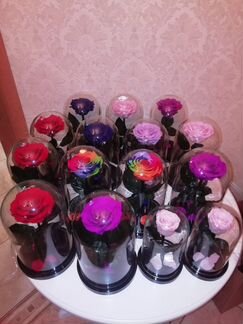 Стабилизированная роза в стеклянной колбе