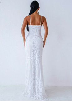 Шикарное белое платье вечернее свадебное размер S