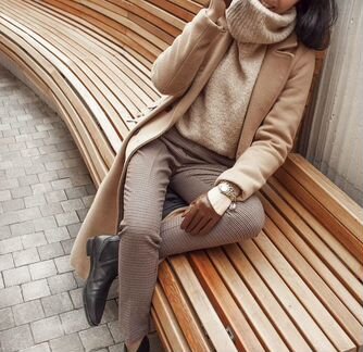 Пальто карамельное,бежевое