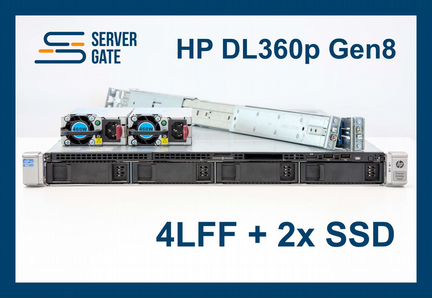 Сервер HP DL360p G8 4LFF 2x E5-2697V2 384 GB