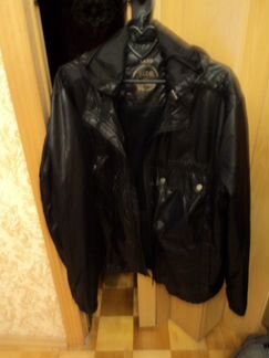 Куртка ветровка чёрная болоньевая