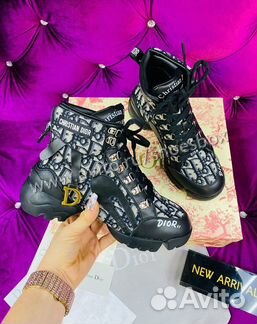 Кроссовки диор черные зима