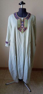Платье. Бохо. Деним. 50-52р