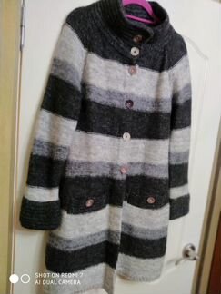 Вязанное пальто