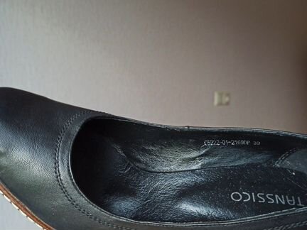 Туфли кожаные черные 39