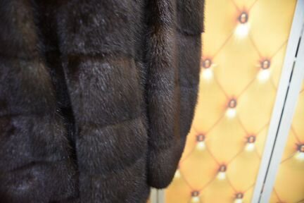 Шикарная норковая шуба поперечка