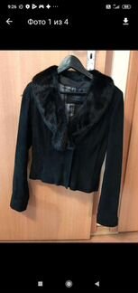 Куртка замшевая с норковым воротником