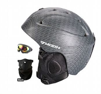 Горнолыжный шлем Moon Steel + полумаска + очки