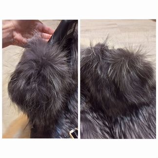 Жилет меховой. Чернобурка