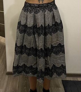 Юбка клеш миди