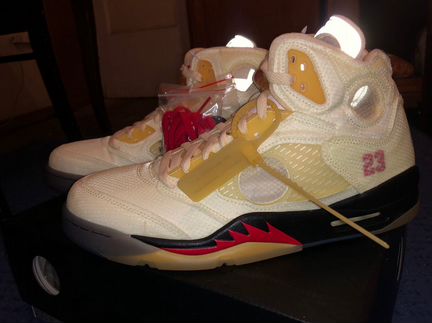 Jordan 5 Retro OFF-white Sail 12 us