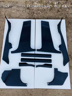 Пластик салона Mercedes w204 чёрного цвета