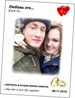 Портрет по фото на холсте