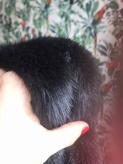 Пояс норковый новый чёрный 165 длина норка