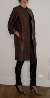 Кожаный плащ Yves Salomon