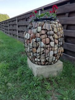 Цветочные горшки габион