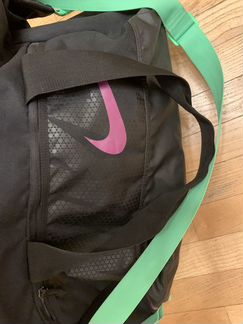 Сумка Nike Mercurial (черная с кислотно-зеленым)