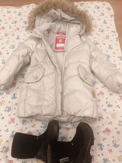 Комбинезон зимний Reima 104см, зимняя обувь Kuoma
