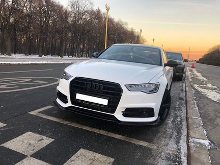 Сплиттер Audi A6 C7 S line S6 рестайлинг