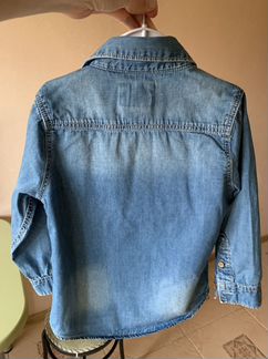 Джинсовая рубашка zara для мальчиков 104