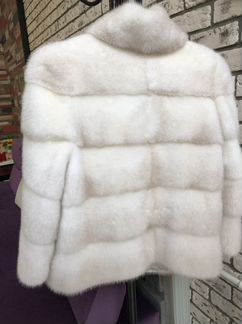 Шуба норка белая