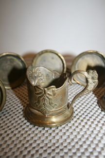 Подстаканники миниатюра со стаканчиками стопками