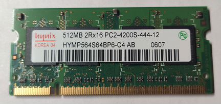 Модуль памяти SO-dimm DDR2 Hynix 512MB
