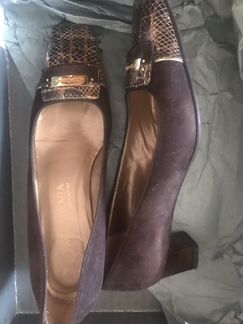 Туфли замшевые на маленьком каблуке