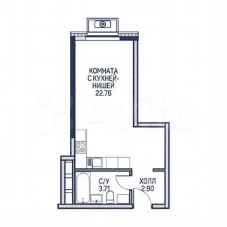 Квартира-студия, 30.2 м², 15/22 эт.