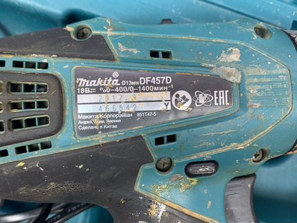 Аккумуляторный шуруповёрт Makita DF457D (sn466542y