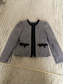 Жакет из тонкой шерсти с бархатными отделками