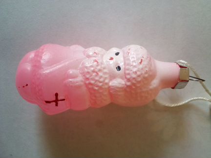 Елочная игрушка девочка Медсестра СССР 50-е Розова