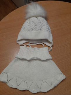 Комплект шапка, манишка