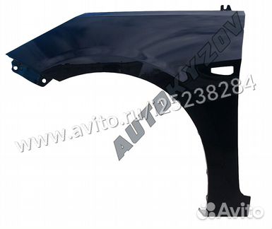 Крыло переднее левое Хендай Солярис черное