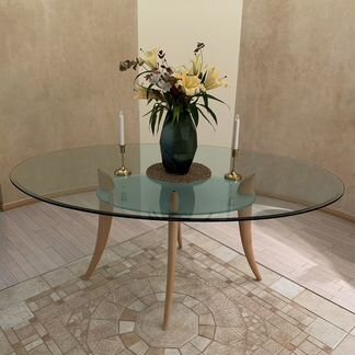 Стеклянный обеденный стол и 5 стульев (cattelan it