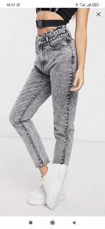 Серые джинсы в винтажном стиле missquided