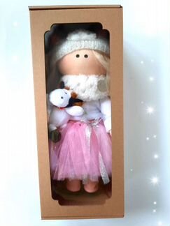 Новогодняя Коровка-интерьерная кукла ручной работы