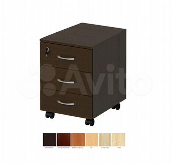 Тумба с Замком на колёсах 3-ящика 12-цветов