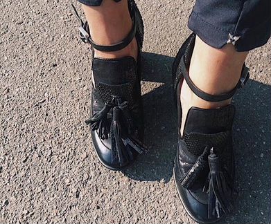 Туфли ботильоны AS98 чёрные