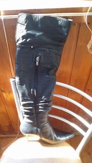 Сапоги кожаные демисезонные