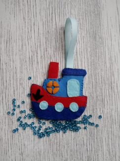 Елочные игрушки - машинки и ракета