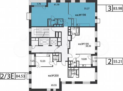 3-к квартира, 84 м², 16/20 эт.