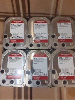 WD RED 6TB 6 штук жесткие диски