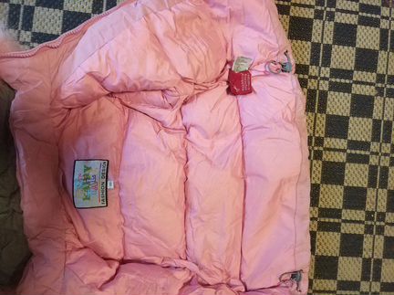Пуховик на девочку розово-сиреневый цвет