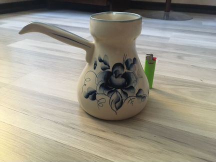 Гжель турка ручная работа