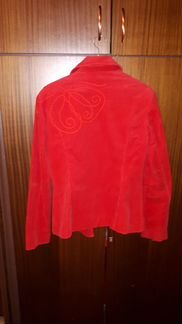 Пиджак женский красный вельветовый